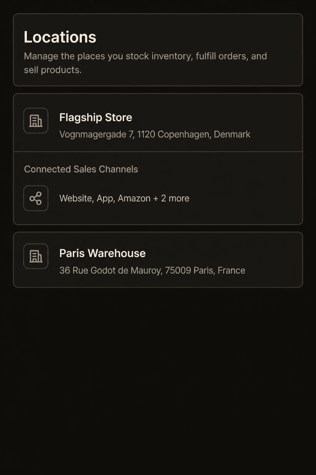 Multi-warehouse support