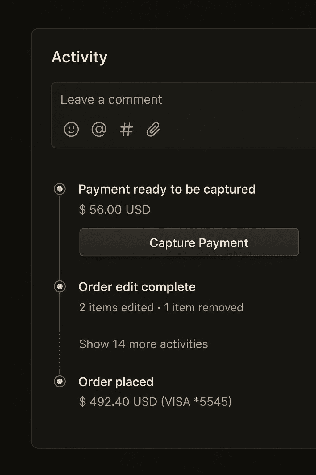 Capture payments