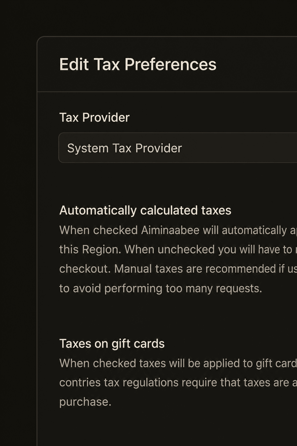 Advanced tax rules
